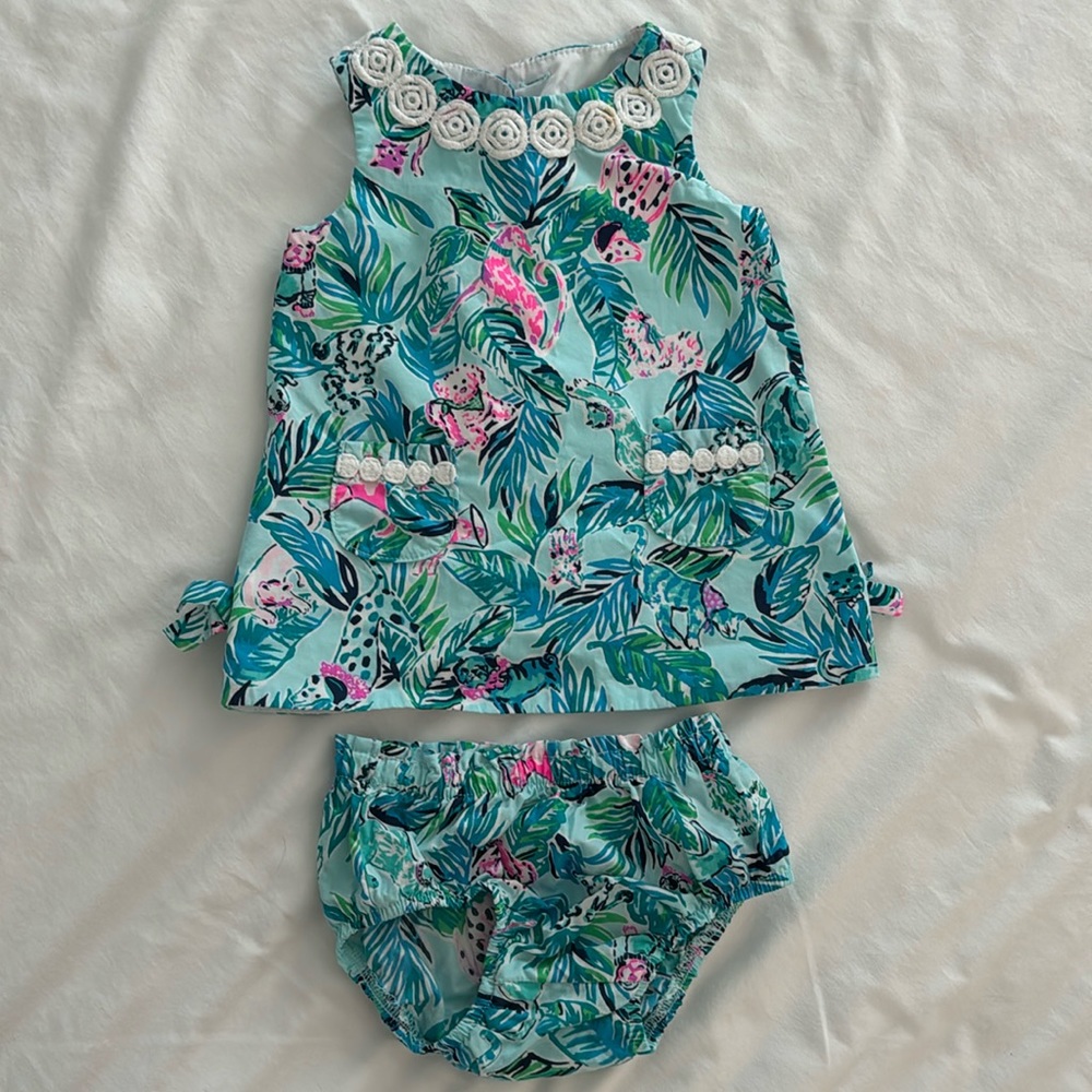 Lilly Pulitzer two piece outfit for size 6-12 months.